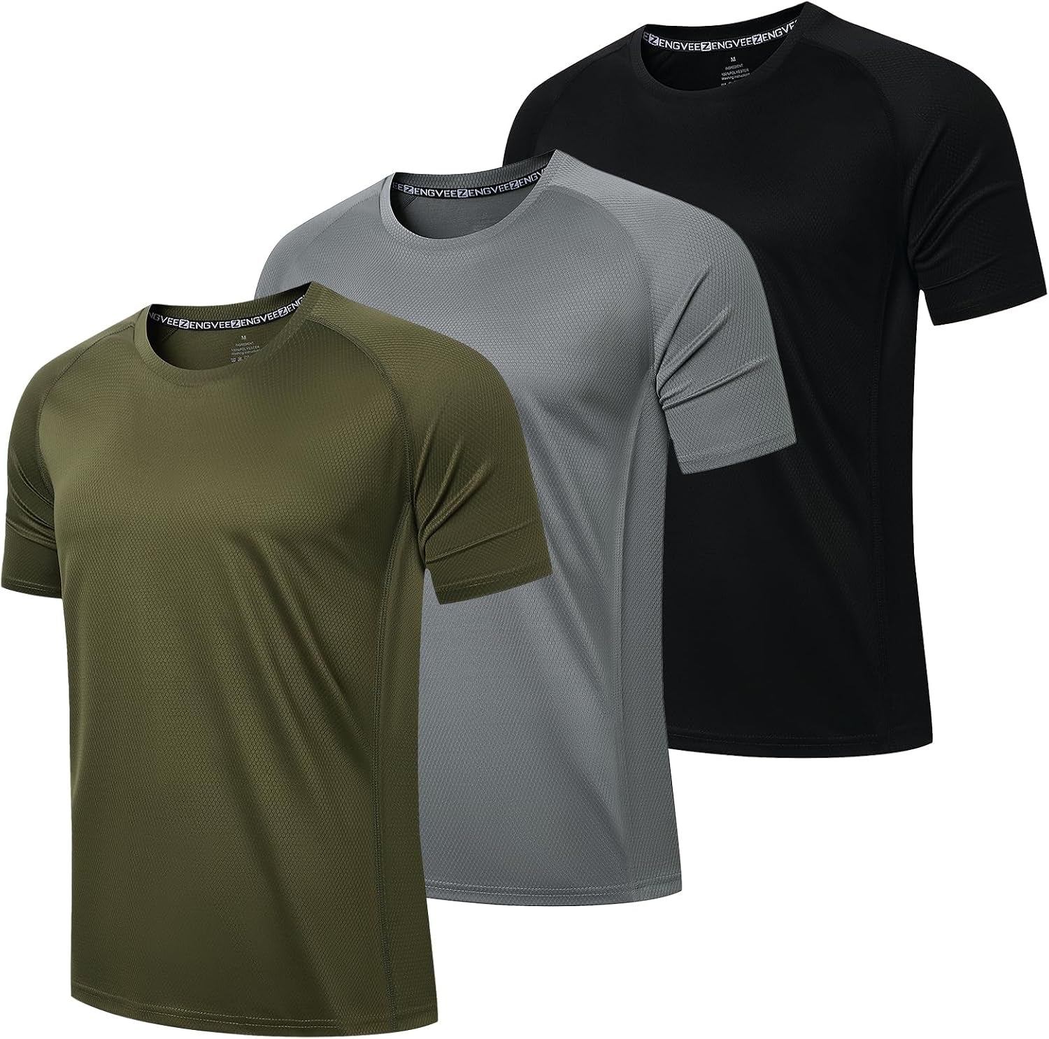 Men's 3-Pack Performance T-Shirts – Moisture-Wicking Gym & Training Tops