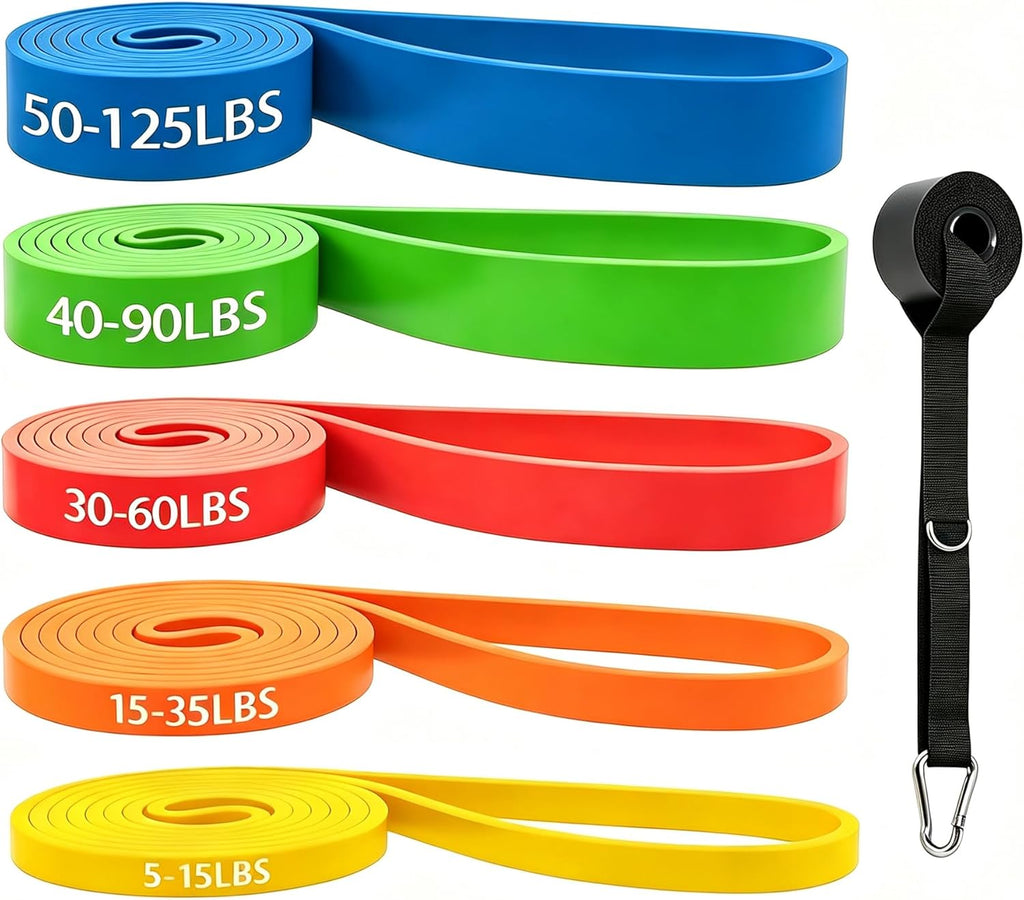 SHEFFWRLD FITNESS™ 5-Piece Resistance Band Set | Pull-Up Assist & Strength Training Bands