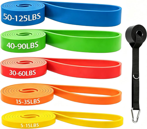 SHEFFWRLD FITNESS™ 5-Piece Resistance Band Set | Pull-Up Assist & Strength Training Bands