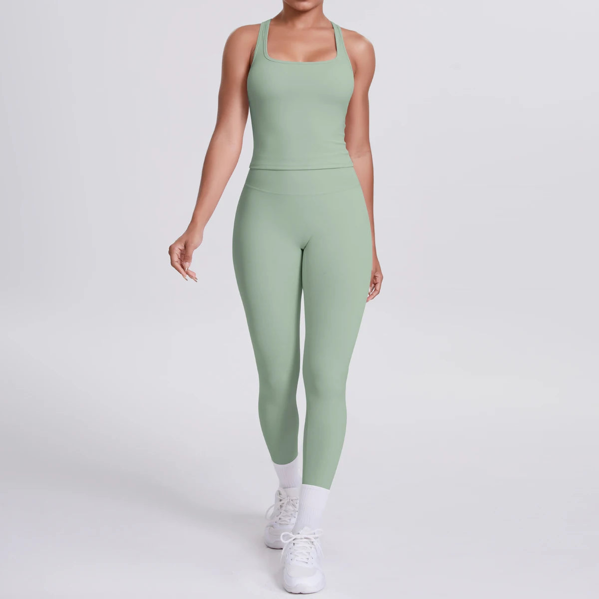 Women's Seamless Yoga Set – Sports Bra & High-Waisted Leggings