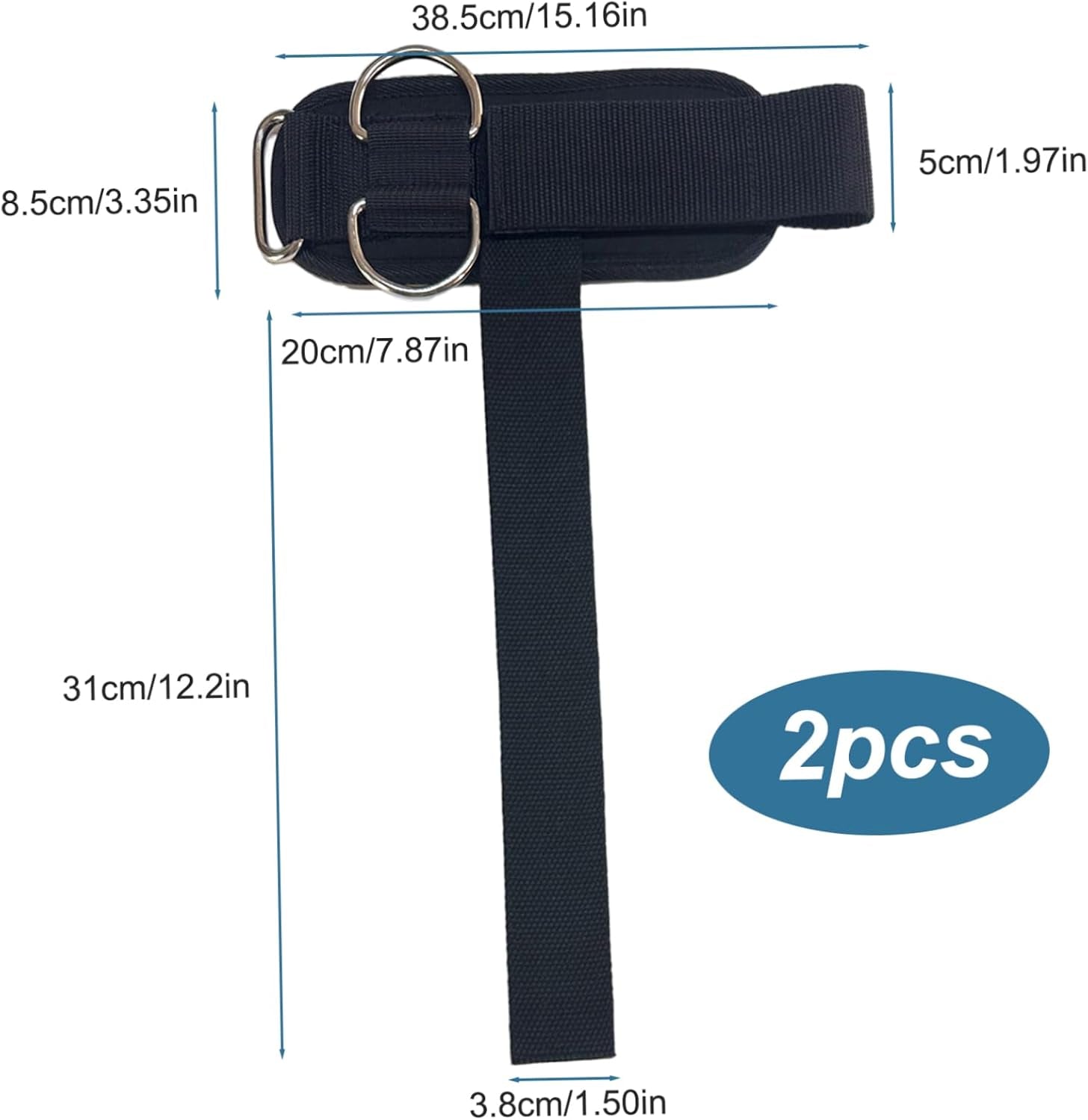 1 Pair Wrist Straps Weightlifting, Black Lifting Straps with Cuffed D Ring, Thick Comfortable Wrist Support for Weightlifting & Gym Training