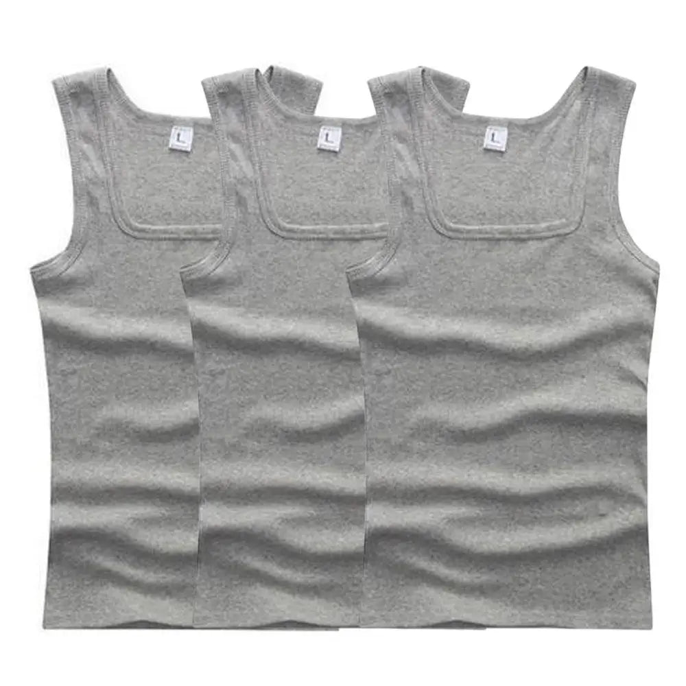 3Pcs/Lot Cotton Sleeveless T-Shirt Men'S and Women'S Solid Color Casual Bottoming Shirt Summer Vest Fit Sports Fitness T-Shirt