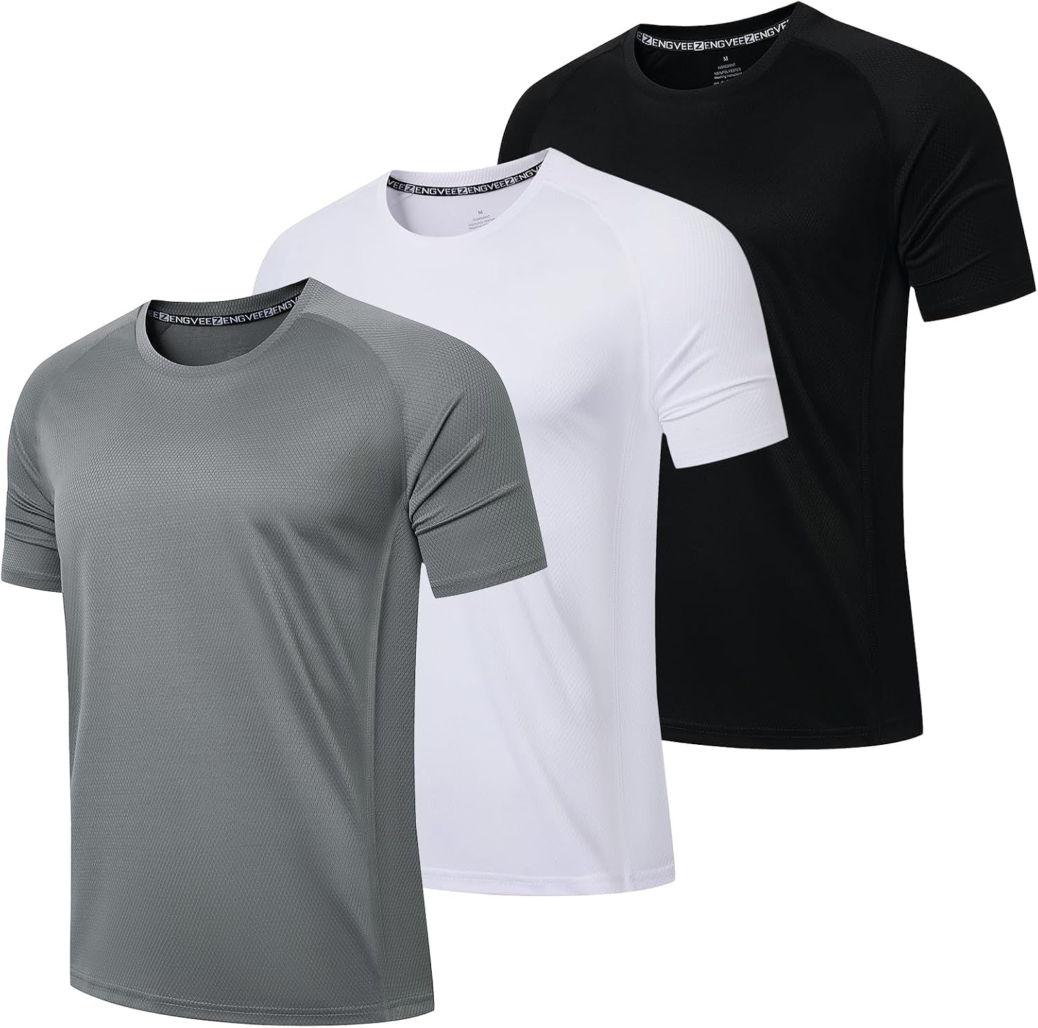 Men's 3-Pack Performance T-Shirts – Moisture-Wicking Gym & Training Tops