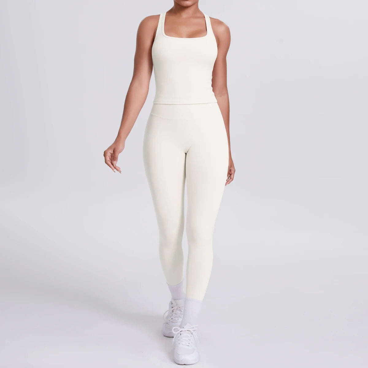 Women's Seamless Yoga Set – Sports Bra & High-Waisted Leggings