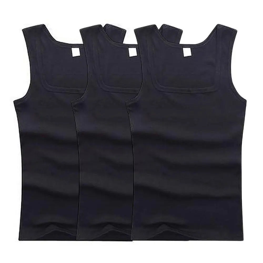 3Pcs/Lot Cotton Sleeveless T-Shirt Men'S and Women'S Solid Color Casual Bottoming Shirt Summer Vest Fit Sports Fitness T-Shirt