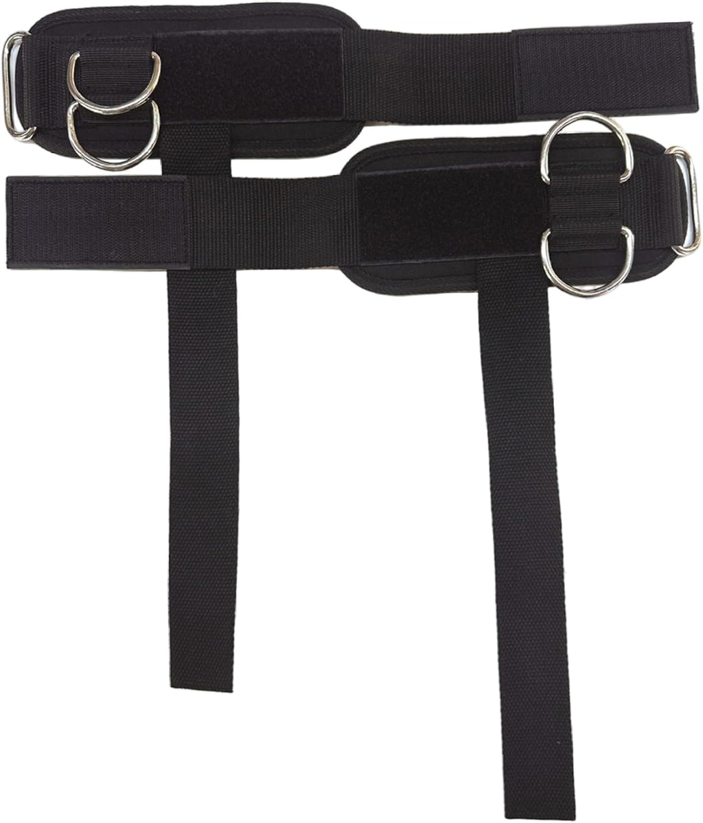 1 Pair Wrist Straps Weightlifting, Black Lifting Straps with Cuffed D Ring, Thick Comfortable Wrist Support for Weightlifting & Gym Training