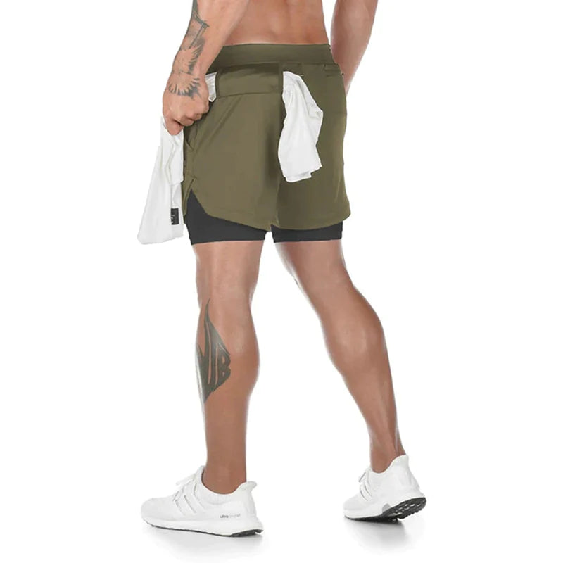 Men's 2-in-1 Running Shorts with Phone Pocket