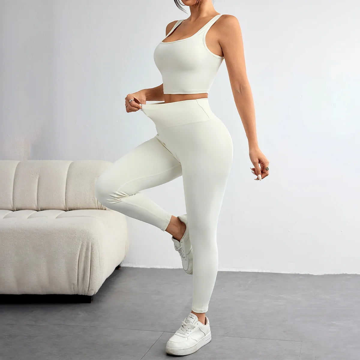 Women Three Pieces Hoodie Suits Furry Long Sleeve Pullovers with Tank Top Skinny Pants Women Sets Tracksuits Outfits Clothes
