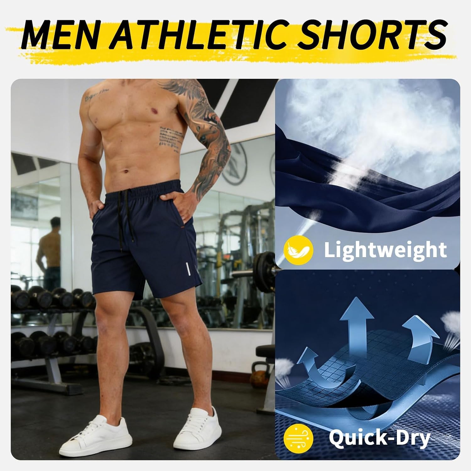 SHEFFWRLD FITNESS™ Men's Performance Gym Shorts 3-Pack