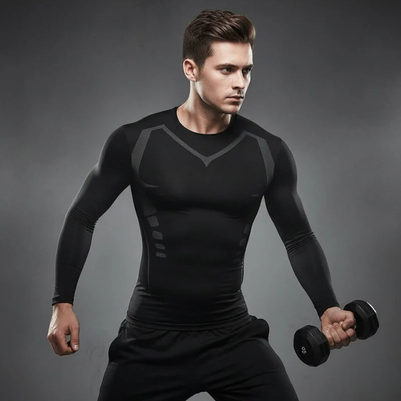 Men's Performance Compression T-Shirt | Quick-Dry Gym Base Layer